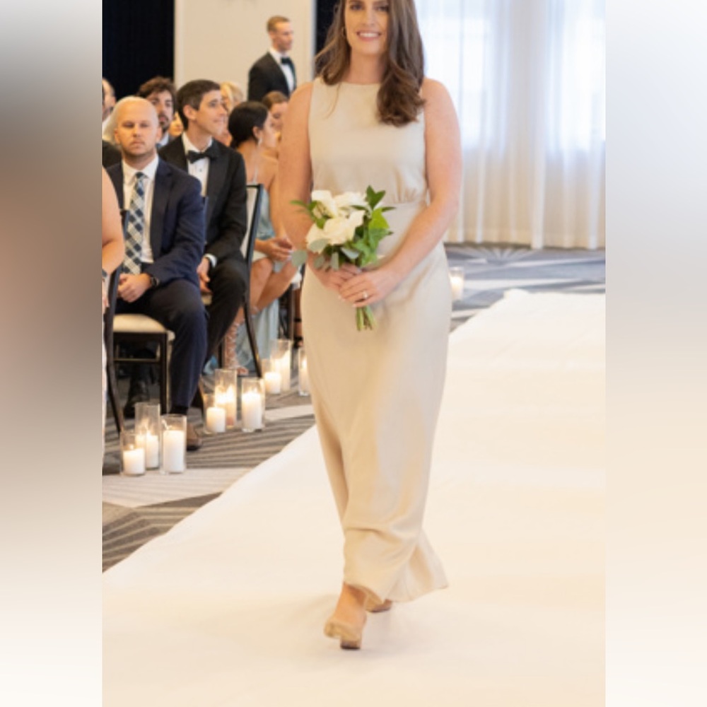 BHLDN Champagne Beckett dress EUC - Picture 3 of 6
